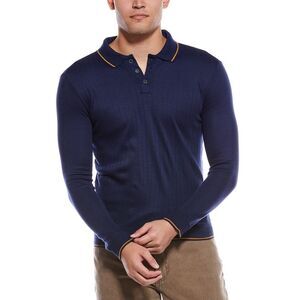 Joe's Jeans Mens Joe’S Jeans Ribbed Polo Sweater, Blue